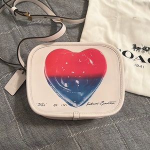 Cute Richard Bernstein jelly heart Coach cross body bag